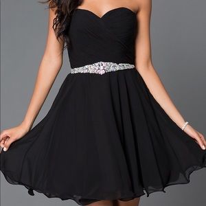 NEW black strapless party dress
